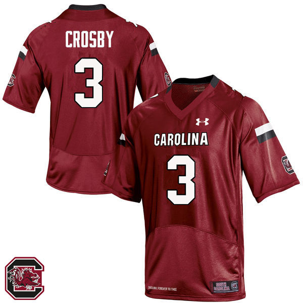 Men South Carolina Gamecocks #3 Kevin Crosby College Football Jerseys Sale-Red